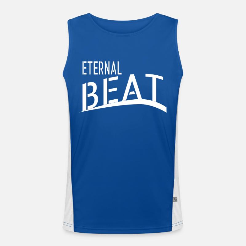 funny creative rhythm statement happy Funktionelles Kontrast-Tank Top für Männer 
