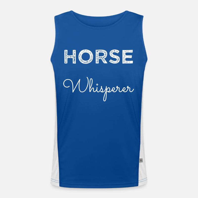horsemanship fun equestrian tranquility statement Men's Functional Contrast Tank Top 