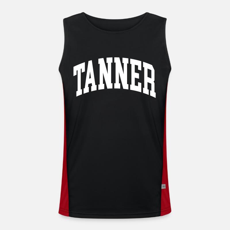 Tanner - Men's Functional Contrast Tank Top  - black/red