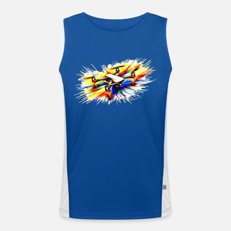 Multicopter, also called drone - color splash! Men's Functional Contrast Tank Top 