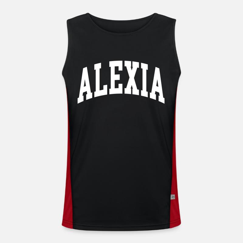 Alexia - Men's Functional Contrast Tank Top - black/red