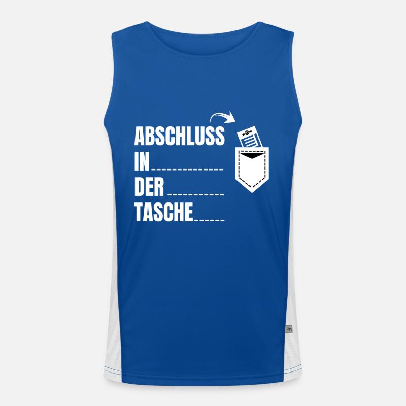 Abschluss in der Tasche Schulabschluss Funktionelles Kontrast-Tank Top für Männer 