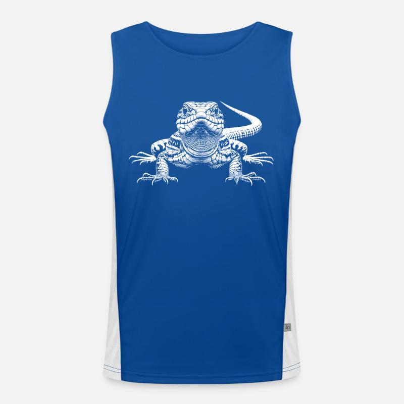 Eidechse Funktionelles Kontrast-Tank Top für Männer 