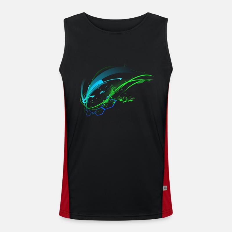 bluegreen Funktionelles Kontrast-Tank Top für Männer 