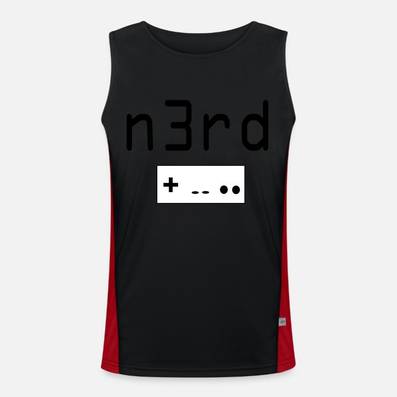 Nerd Funktionelles Kontrast-Tank Top für Männer 