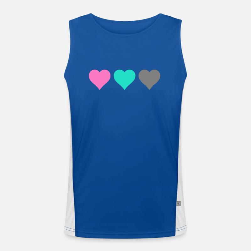 heart Men's Functional Contrast Tank Top 