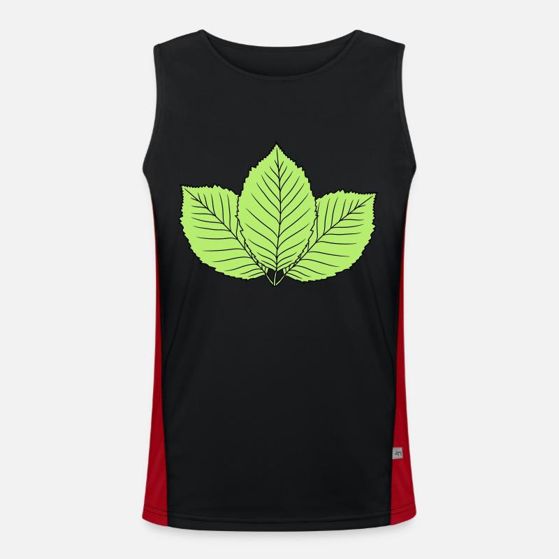 3 feuilles de hêtre feuille arbre forme de plante clipart d Débardeur respirant contrasté Homme 