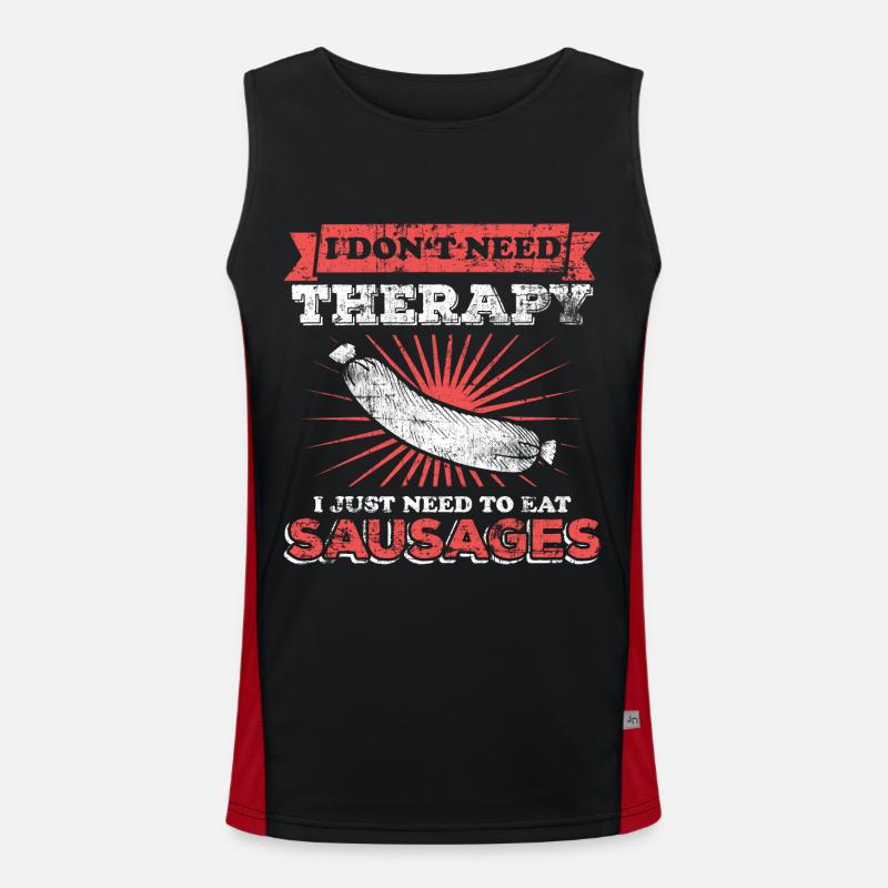 Sausage sausage meat Men's Functional Contrast Tank Top 