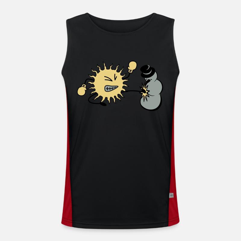 sun kicks snowman Men's Functional Contrast Tank Top 