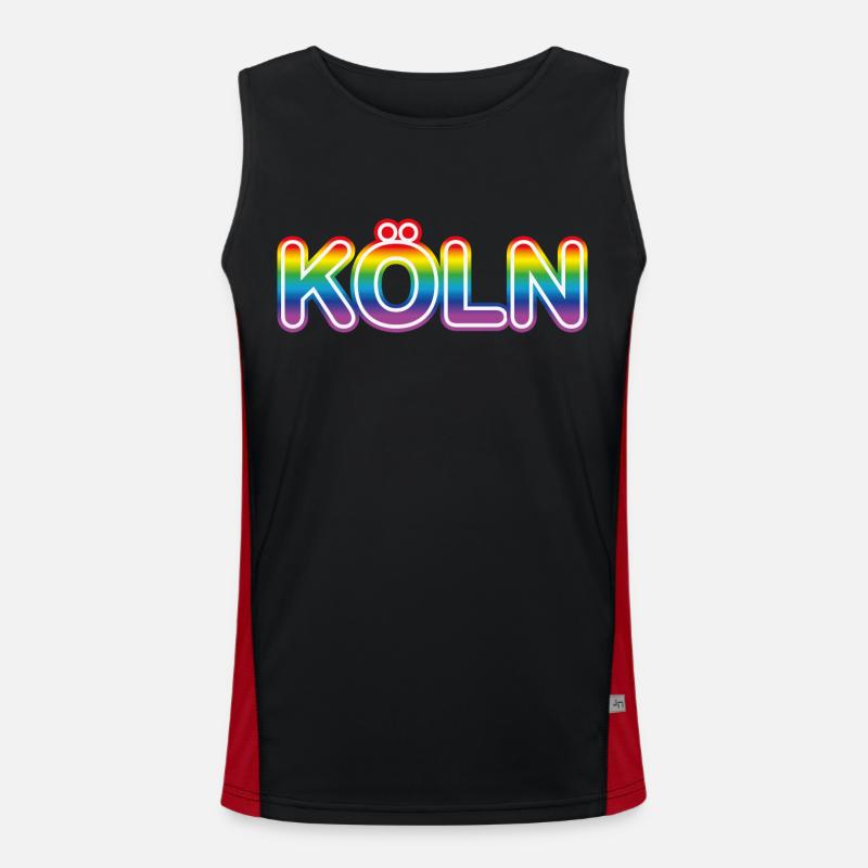 Köln LGBT Funktionelles Kontrast-Tank Top für Männer 
