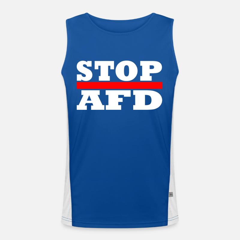 Stop Afd Funktionelles Kontrast-Tank Top für Männer 
