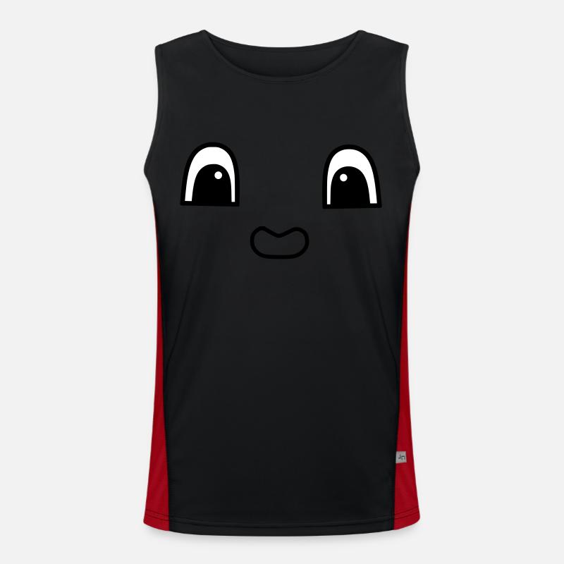 Cute face Funktionelles Kontrast-Tank Top für Männer 
