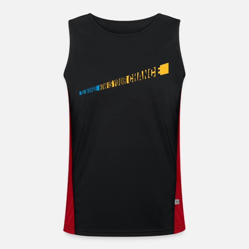 single now your chance Funktionelles Kontrast-Tank Top für Männer 