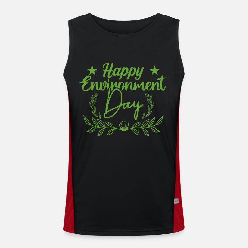 World Environment Day Men's Functional Contrast Tank Top 