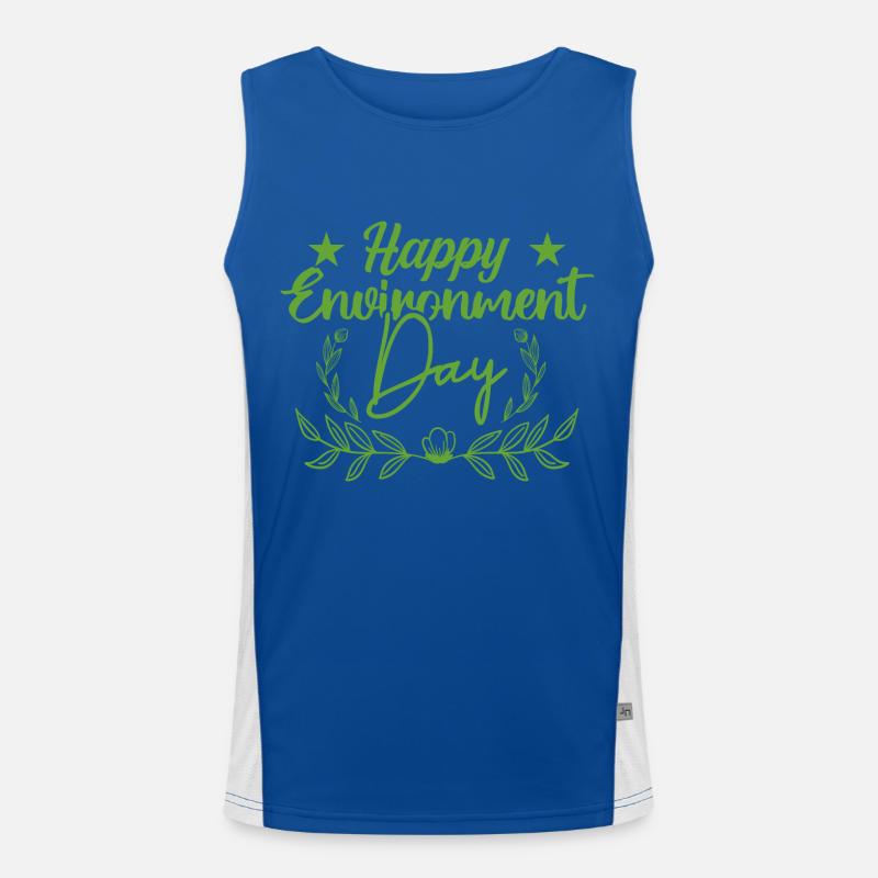 World Environment Day Men's Functional Contrast Tank Top 