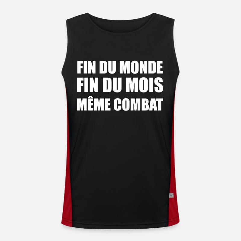 fin du monde fin du mois même combat Débardeur respirant contrasté Homme 