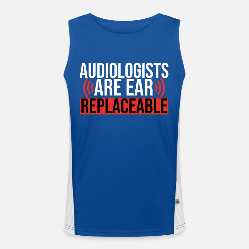Audiologists Are Ear Replaceable Funny Men's Functional Contrast Tank Top 