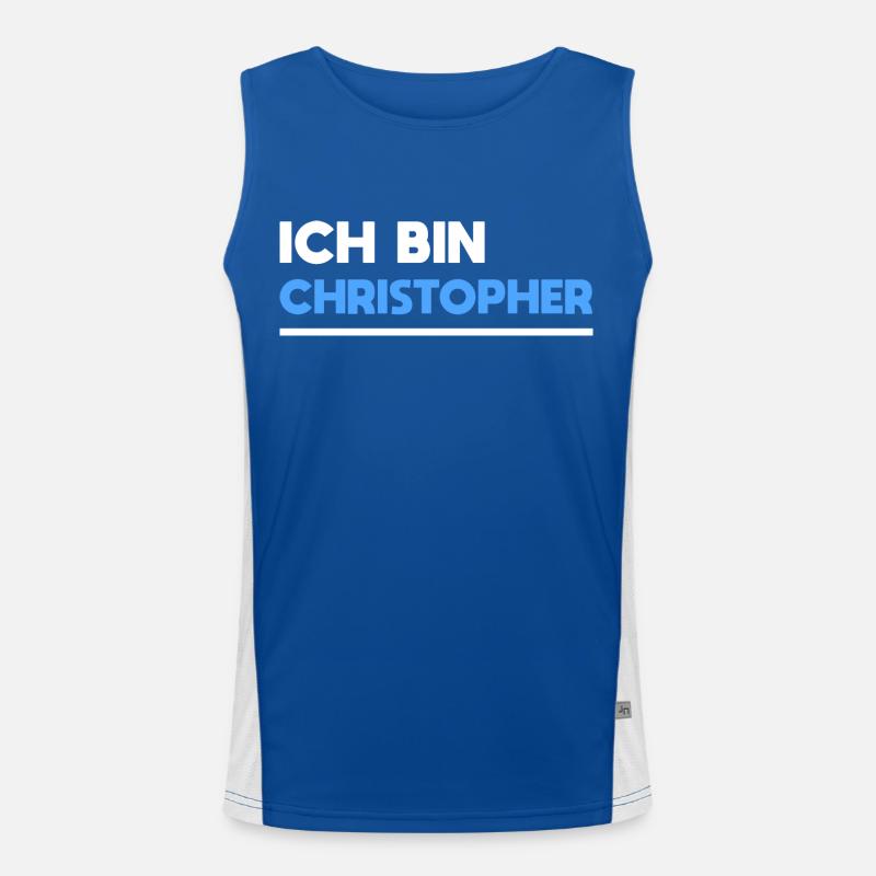 Christopher Name Spruch für stolze Christopher Funktionelles Kontrast-Tank Top für Männer 