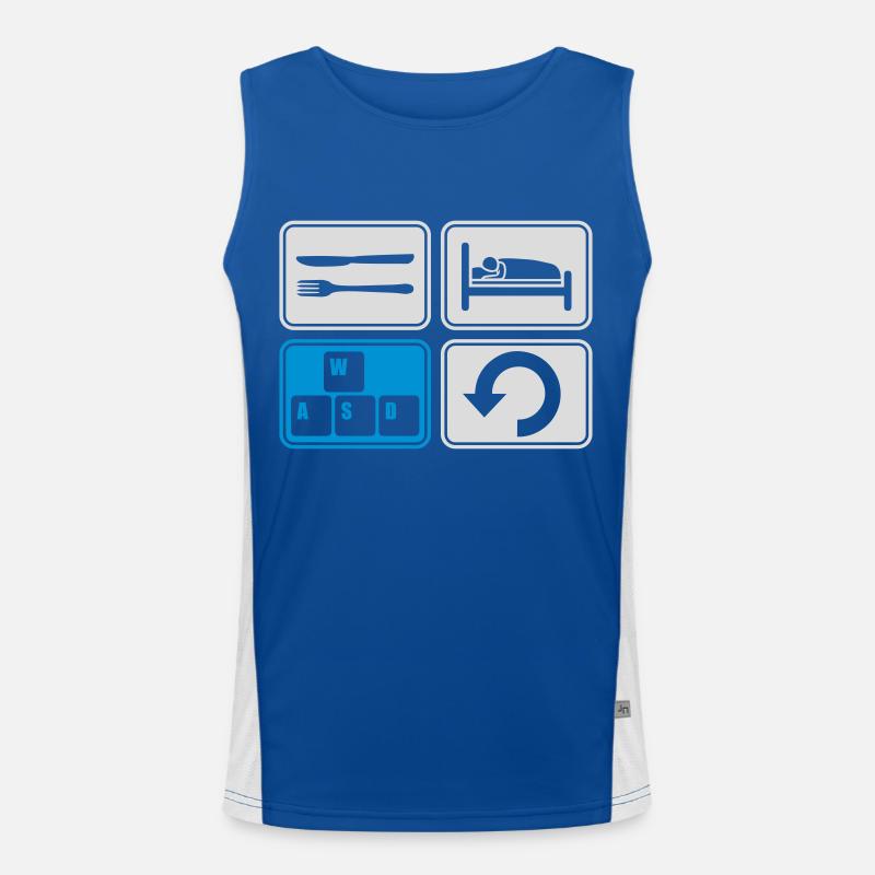 Gaming daily repeat computer Men's Functional Contrast Tank Top 