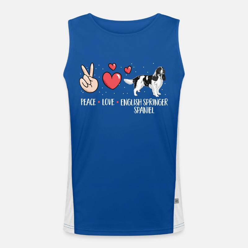 English Springer Spaniel Hund Funktionelles Kontrast-Tank Top für Männer 