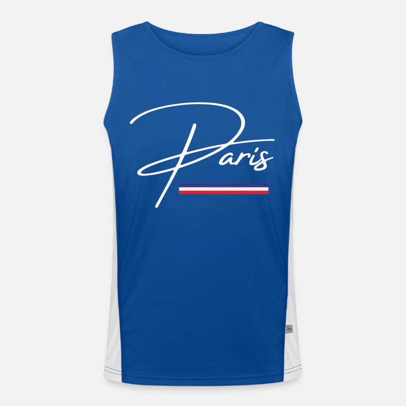 Paris gift idea Men's Functional Contrast Tank Top 