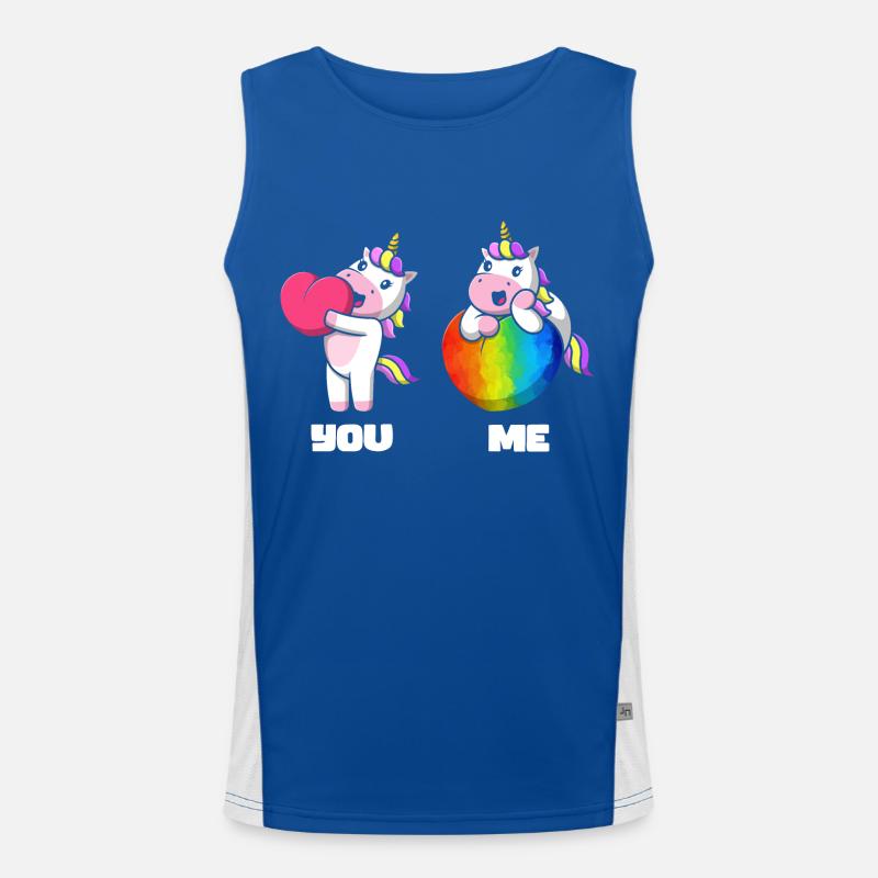 Drôle de licorne LGBT Débardeur respirant contrasté Homme 