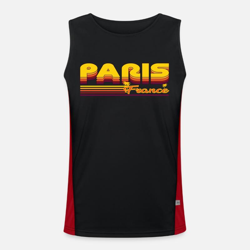 Paris, design de vacances estivales Débardeur respirant contrasté Homme 
