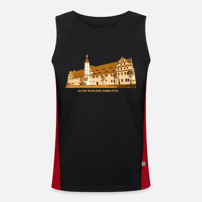 Zabeltitz Altes Schloss Barockgarten Sachsen Funktionelles Kontrast-Tank Top für Männer 