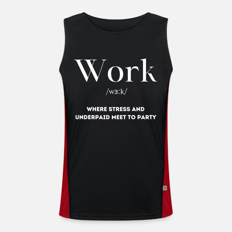 Work Definition Men's Functional Contrast Tank Top 