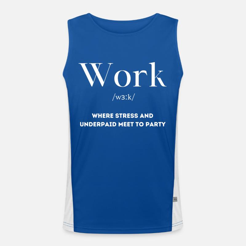 Work Definition Men's Functional Contrast Tank Top 