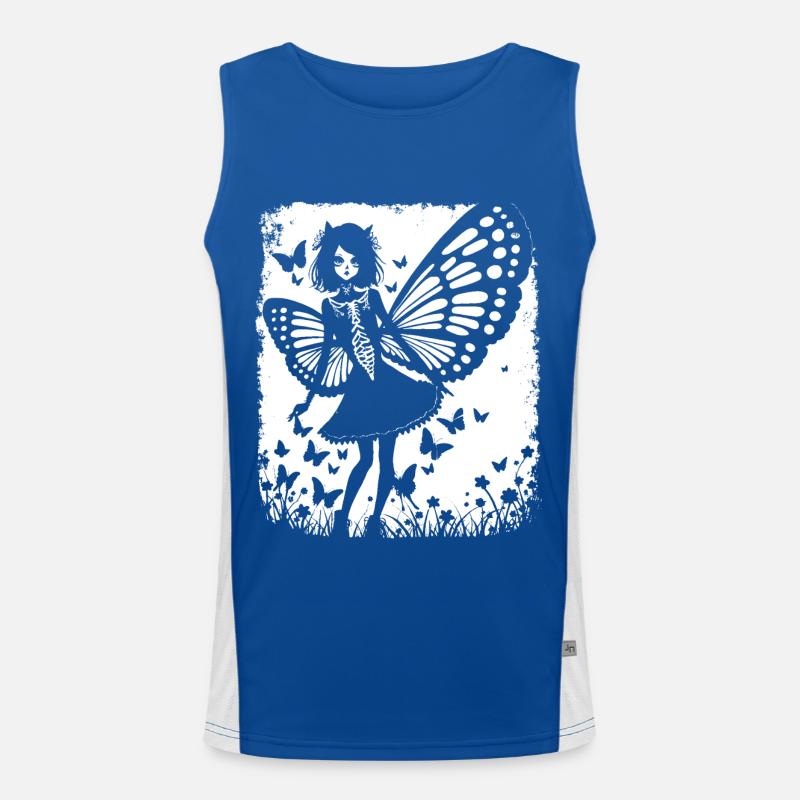 Fairycore Ästhetik Skelett Fee Goth Gothic G Funktionelles Kontrast-Tank Top für Männer 