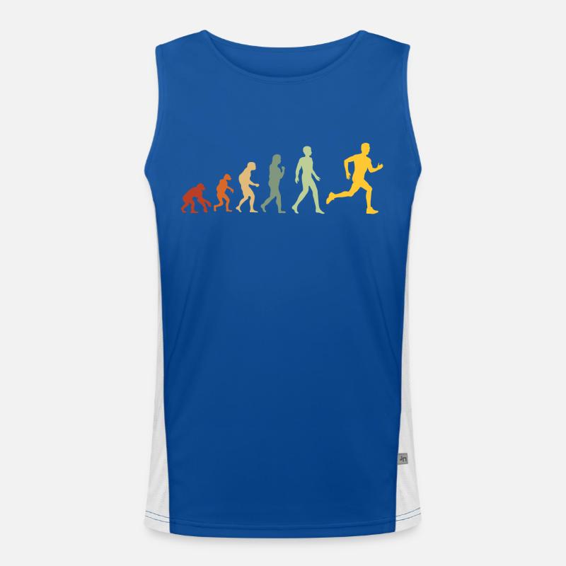 Evolution zum Triathlon - Running Evolution Funktionelles Kontrast-Tank Top für Männer 