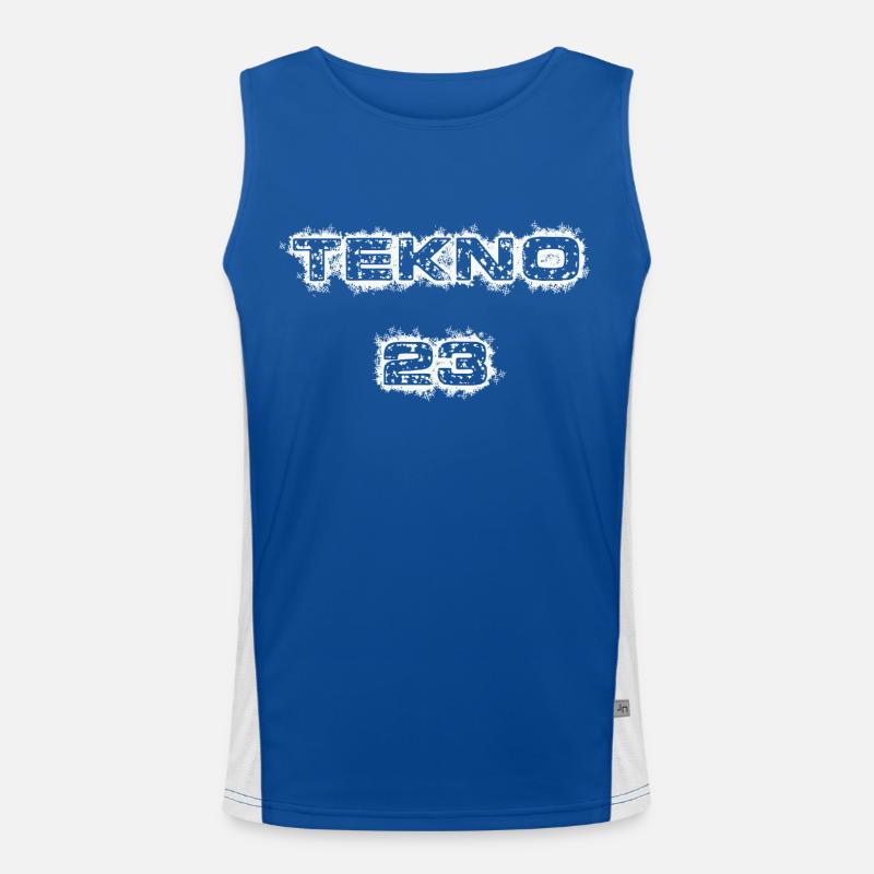 TEKNO 23 white Men's Functional Contrast Tank Top 
