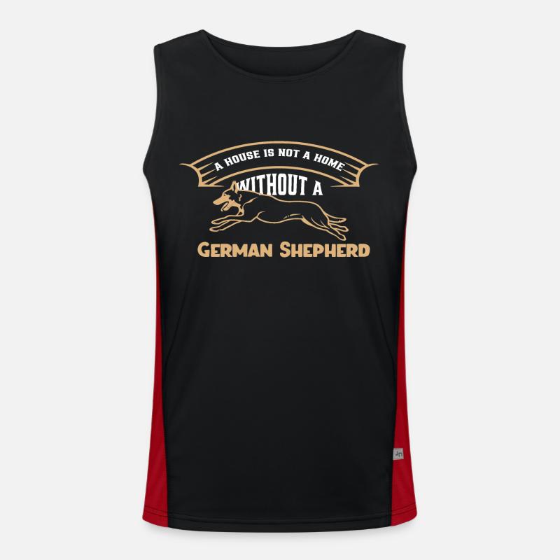 A House is not a Home without a German Shepherd Funktionelles Kontrast-Tank Top für Männer 