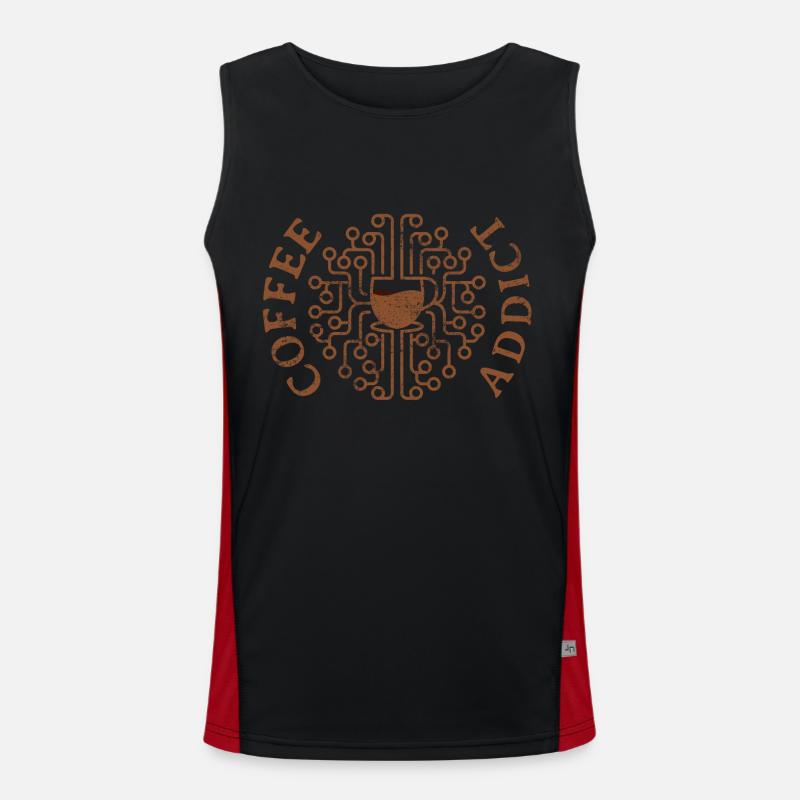 Coffee Addict Men's Functional Contrast Tank Top 