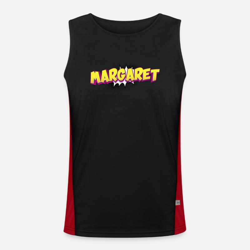 Margaret benutzerdefinierter Name Comic-Stil Pop-Art, Funktionelles Kontrast-Tank Top für Männer 