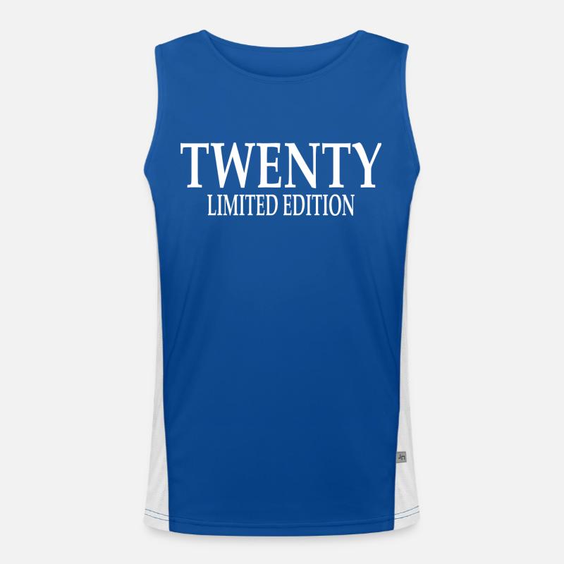 20th Birthday Gift Twenty 20 Years Men's Functional Contrast Tank Top 