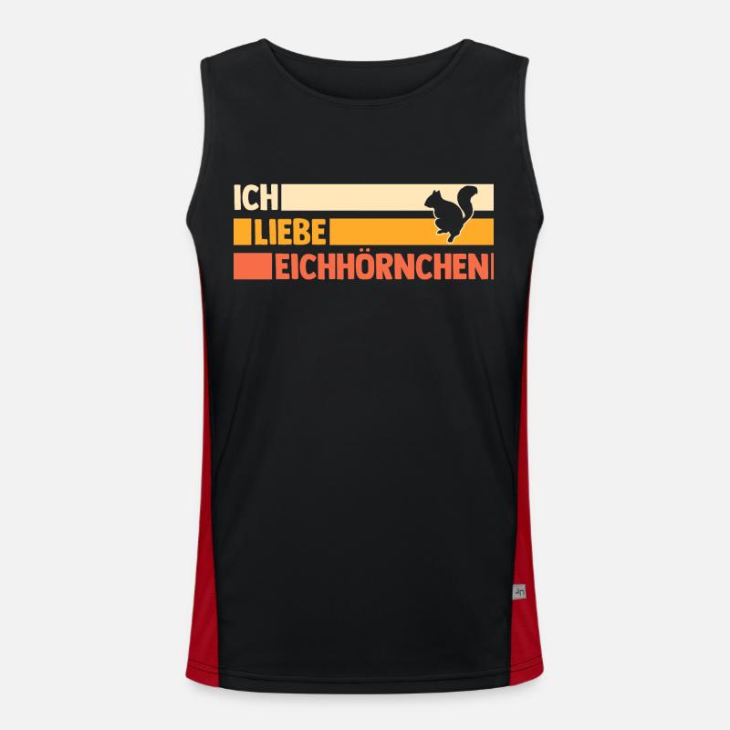 Eichhörnchen Funktionelles Kontrast-Tank Top für Männer 