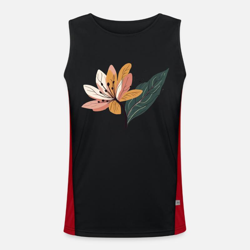 Fleur de lys minimaliste Débardeur respirant contrasté Homme 