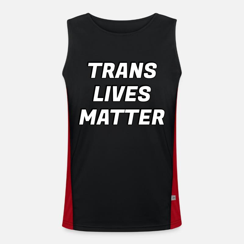 Trans-Leben zählen Funktionelles Kontrast-Tank Top für Männer 