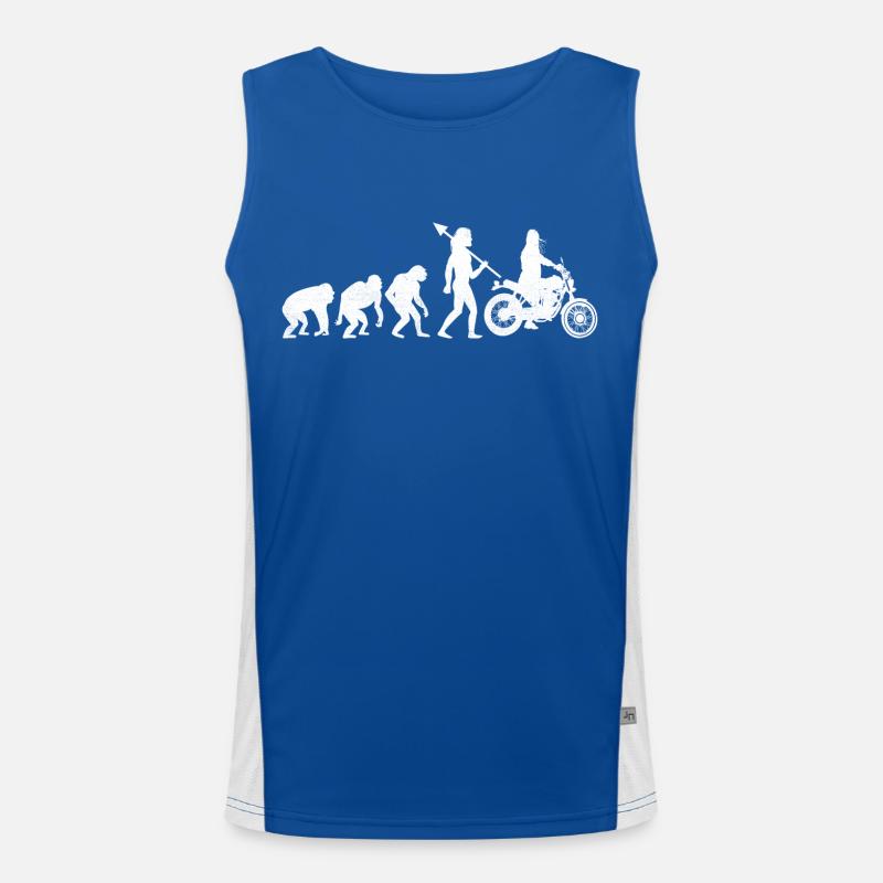 Evolution Motorrad Biker Mutter Motorrad Motorrad Motorrad Funktionelles Kontrast-Tank Top für Männer 
