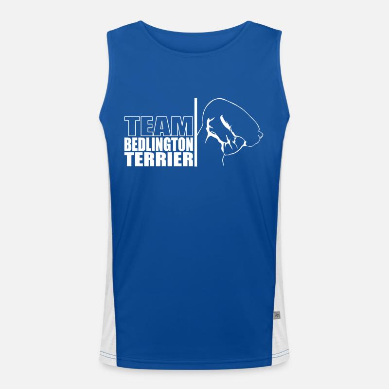 TEAM Bedlington Terrier Chien Chien Wilsigns Débardeur respirant contrasté Homme 