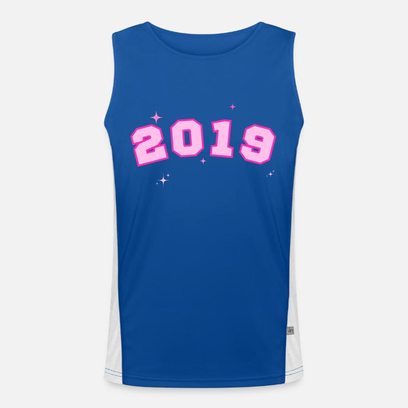 2019 Rosa Stern Funktionelles Kontrast-Tank Top für Männer 