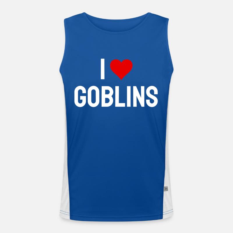 Ich liebe Goblins Funktionelles Kontrast-Tank Top für Männer 
