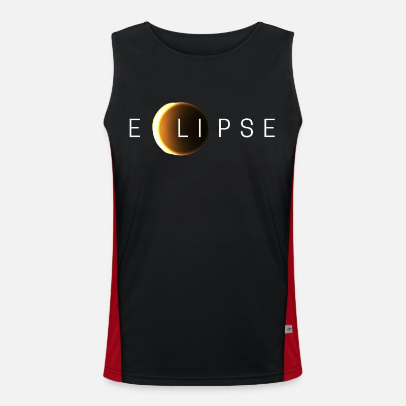 Solar eclipse - Men's Functional Contrast Tank Top  - black/red