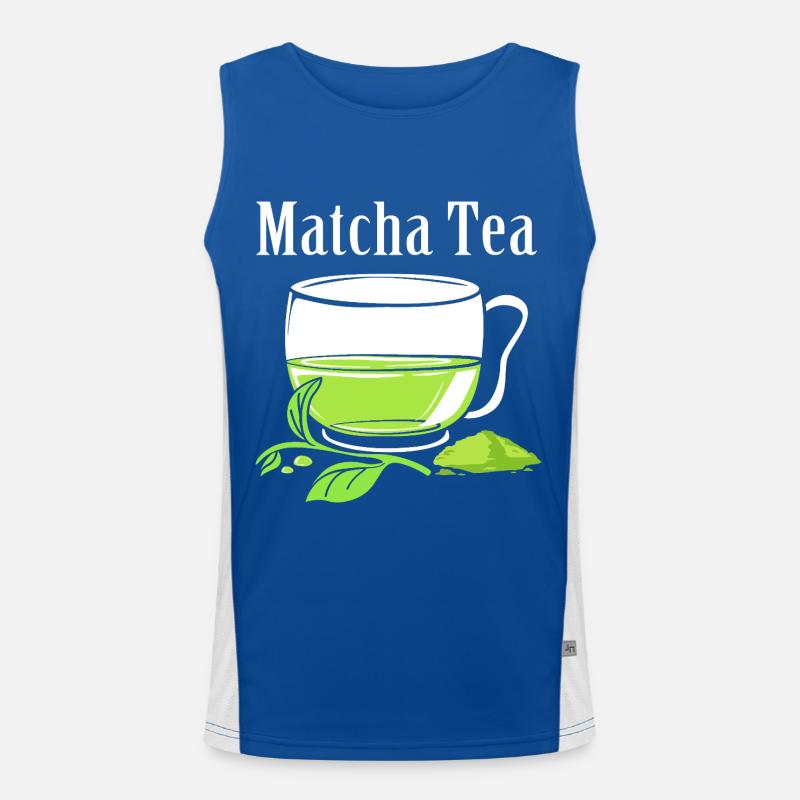 Matcha Tea Men's Functional Contrast Tank Top 