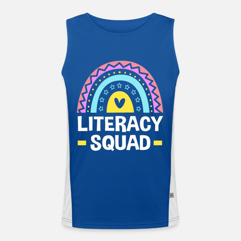 Bookworm Reading Enseignant d’école primaire Débardeur respirant contrasté Homme 