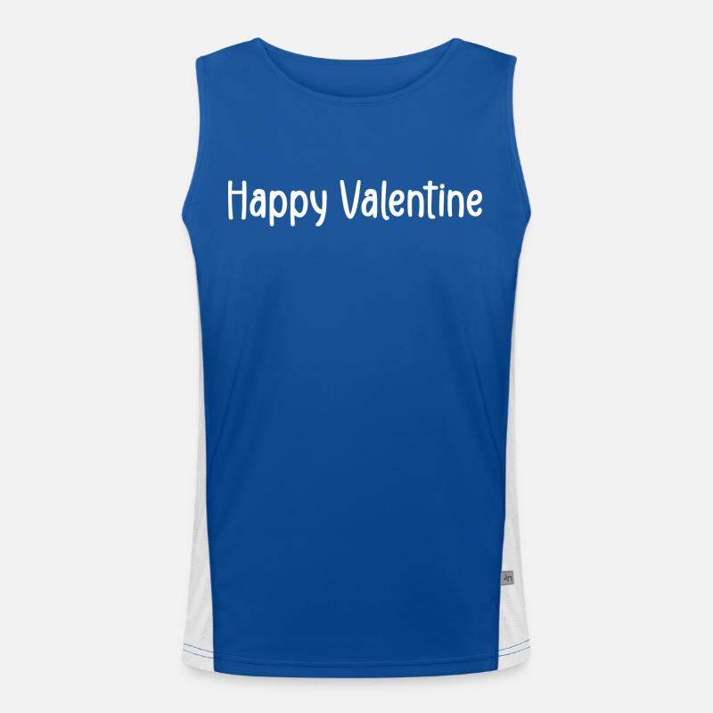 Frohen Valentinstag Funktionelles Kontrast-Tank Top für Männer 