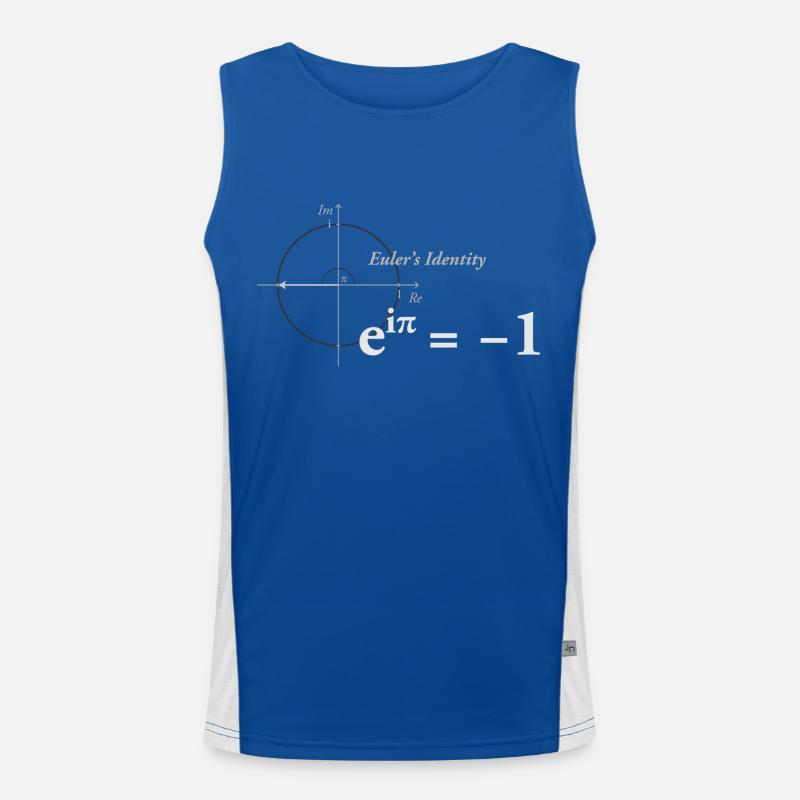 Euler's Identity Math light Men's Functional Contrast Tank Top 