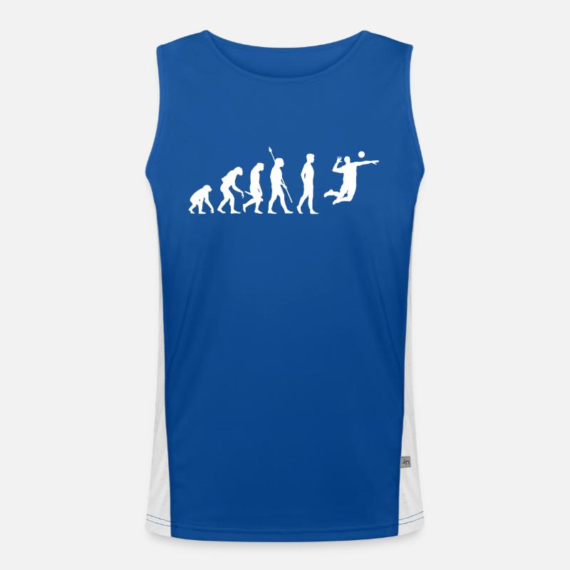 Volleyball Evolution Funktionelles Kontrast-Tank Top für Männer 